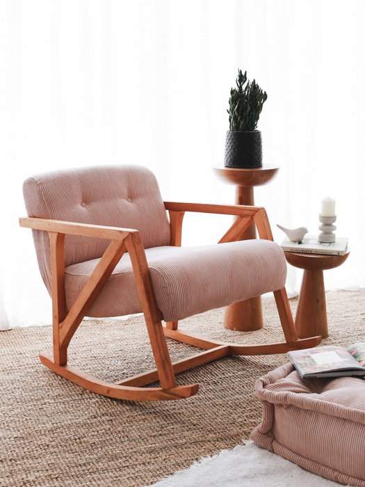 Atelier Del Sofa Nini Sallanan - Silla Alada de Terciopelo Rosa